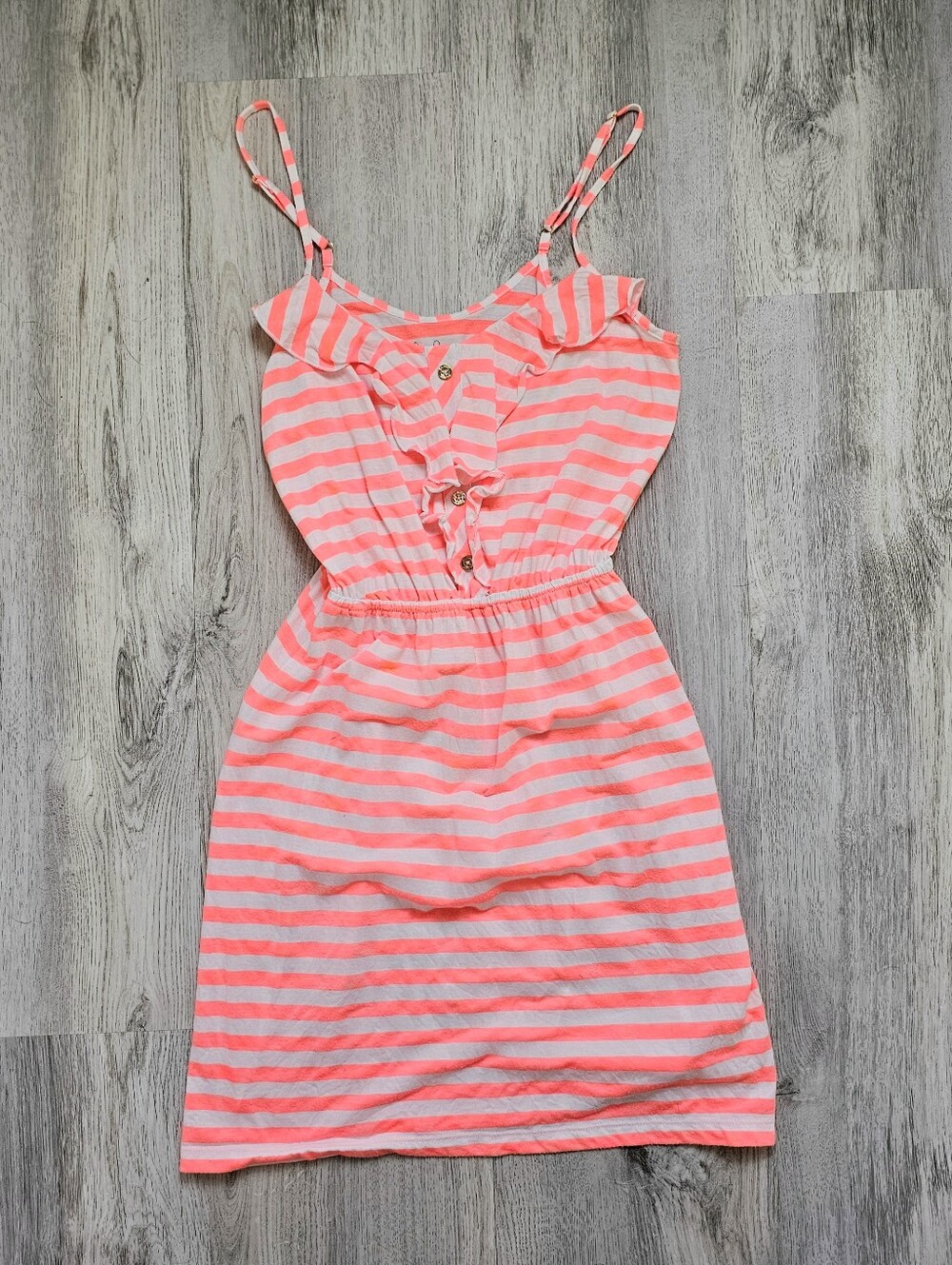 Lilly Pulitzer Stripe Button Cotton Blend Dress
